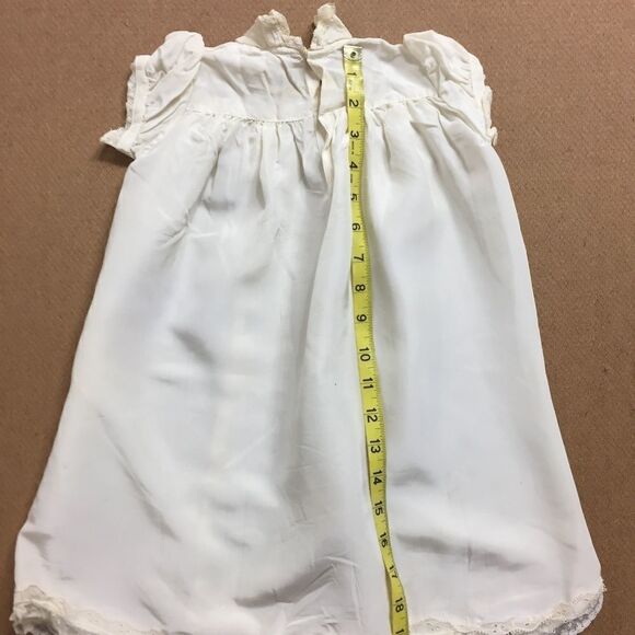 Baby Christening Set Dress Lined Coat Bow Vintage - Picture 7 of 8